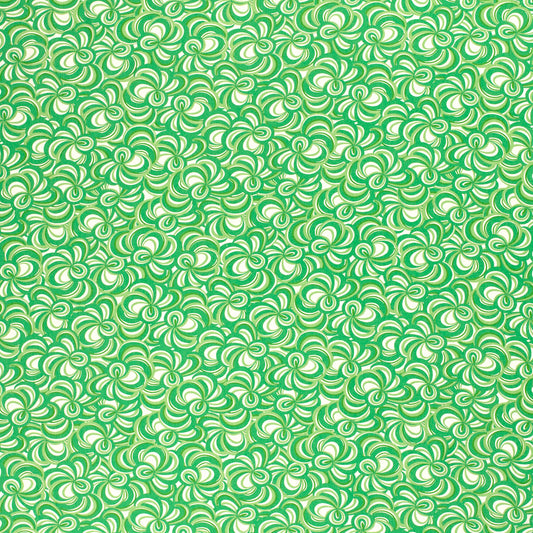 Mönstrad Viskos - Poplin - Abstrakt - Grön