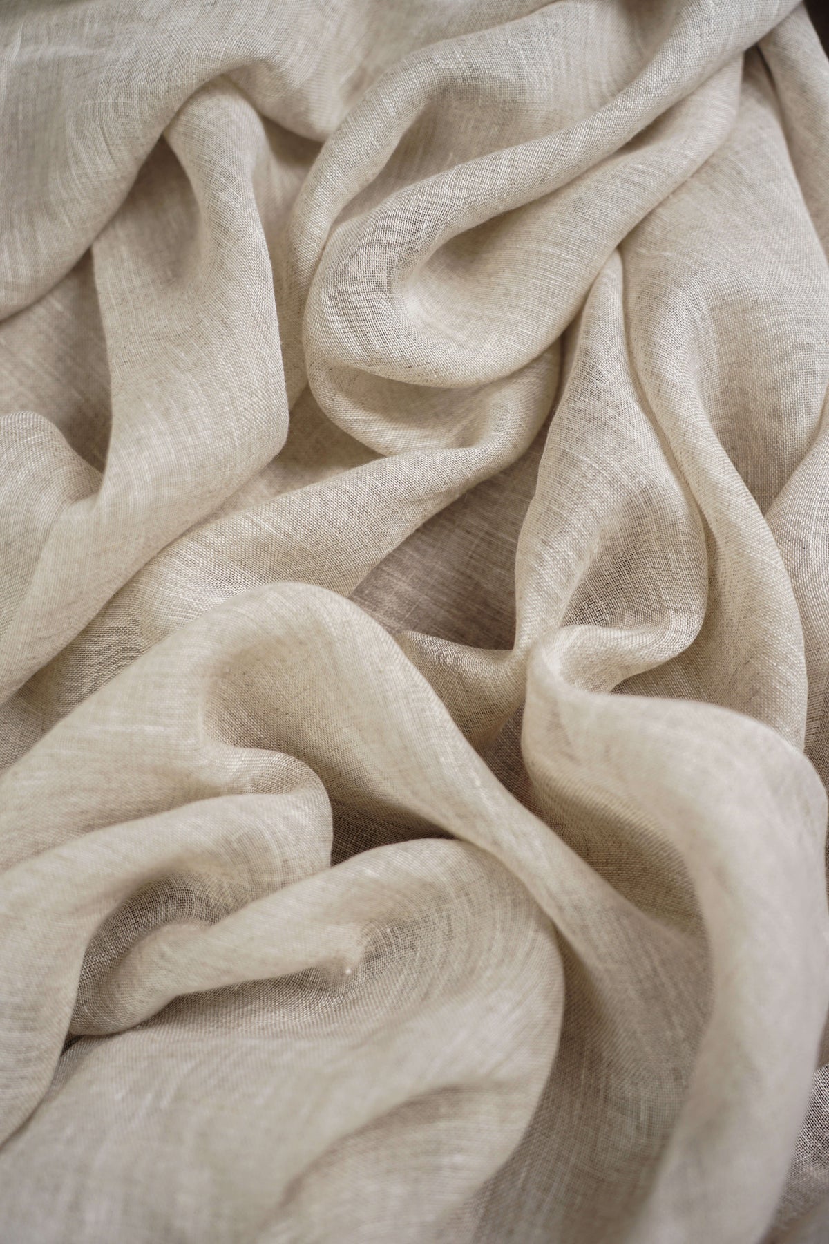Vorhangstoff – Leinen – doppelte Breite – dünn – 320 cm – Greige – 07. – Gårda Textil