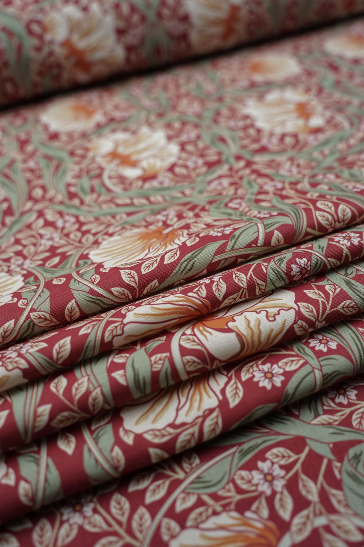 Jugendmuster Polsterstoff Vorhangstoff – Baumwolle – Blumenmuster – Ro – Gårda Textil