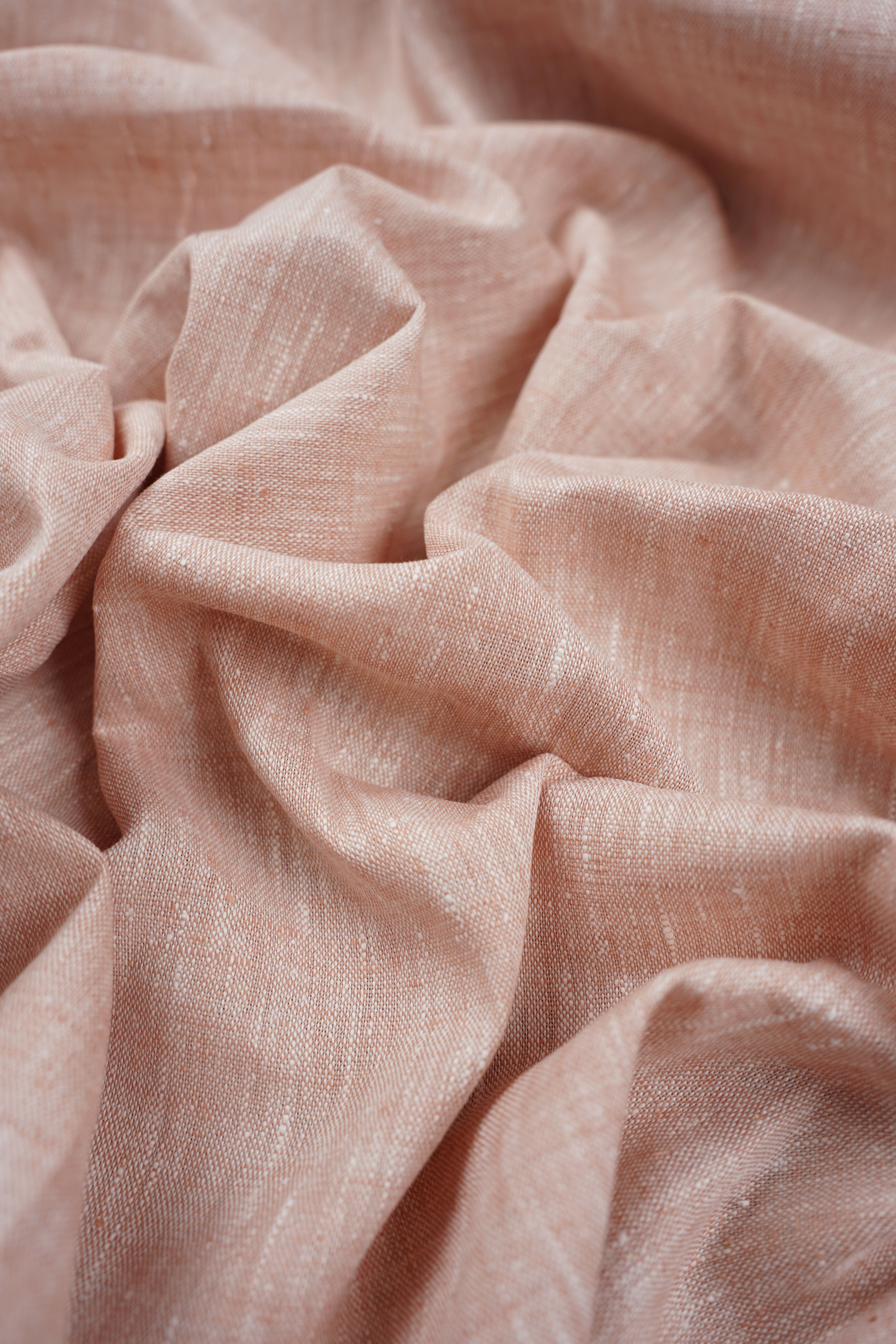 Linen fabric - texture - Old pink - Heathered - 19 – Gårda Textil