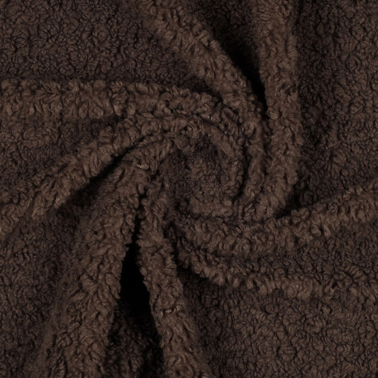 Teddy Boucle - Fuskpäls - Polyester - Dark Brown