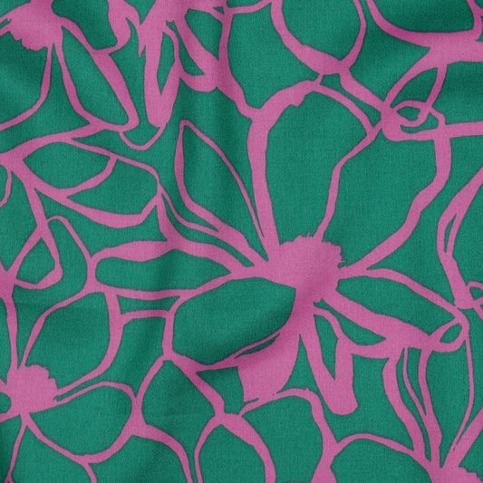 Nerida Hansen - Cotton Satin - Magnolia - Bomull - Dark Green