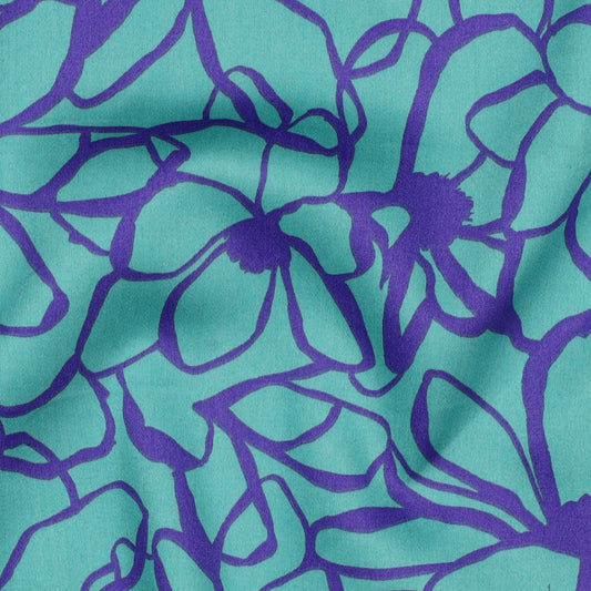 Nerida Hansen - Cotton Satin - Magnolia - Bomull - Sea Blue