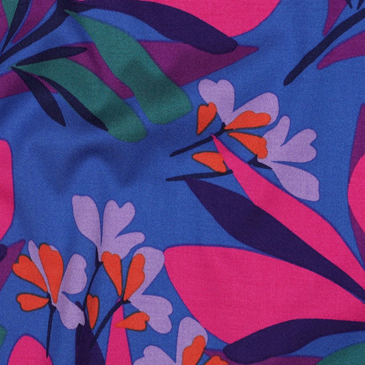 Nerida Hansen - Rosella Stretch - Spring Garden - Viskos - Royal Blue, Magenta