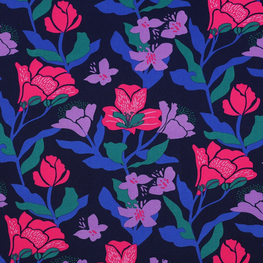 Nerida Hansen - Lenzing Ecovero - Amira Floral - Viskos - Navy