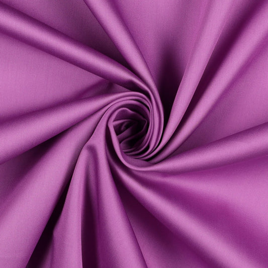 Bomullssatin - Fin Lyster, Mjuk - Purple