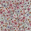 Mönstrad - Bomull - Poplin - Blommor - Vit, rosa - 17.001