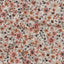 Mönstrad - Bomull - Poplin - Blommor - Peach, vit - 17.002