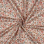 Mönstrad - Bomull - Poplin - Blommor - Peach, vit - 17.002