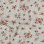 Mönstrad - Bomull - Poplin - Blommor - Peach, vit - 17.012