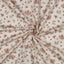 Mönstrad - Bomull - Poplin - Blommor - Peach, vit - 17.012