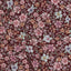 Mönstrad - Bomull - Poplin - Blommor - Burgundy - 17.021