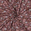 Mönstrad - Bomull - Poplin - Blommor - Burgundy - 17.021