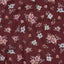 Mönstrad - Bomull - Poplin - Blommor - Burgundy - 17.031