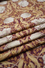 Jugend Patterned Upholstery Fabric Curtain Fabric - Cotton - Floral Entrapment - Burgundy