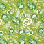 Mönstrad Viskos - Poplin - Paisley - Grön