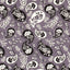 Mønstret viskose - Poplin - Paisley - Svart