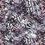 Mønstret viskose - crepe - abstrakt, tiger - indigo