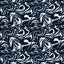 Mönstrad Viskos - Satin - Abstrakt, Marmor - Navy