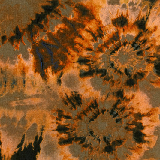 Mönstrad Viskos - Crepe - Batik - Taupe