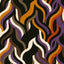 Mønstret viskose - twill - abstrakt - brun