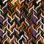 Mønstret viskose - twill - abstrakt - brun