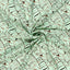 Mönstrat - Viskos - Bladmönster - Mint - 021
