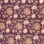 Bomull - Voile - Mönstrat - Batik - Blommig - Plommon - 014