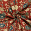 Bomull - Voile - Mönstrat - Batik - Blommig - Röd - 015