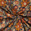 Bomull - Voile - Mönstrat - Batik - Blommor - Indigo - 006