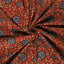 Bomull - Voile - Mönstrat - Batik - Blommor - Röd - 015