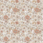 Bomull - Poplin - Mönstrat - Blommor - Beige, Rost - 052