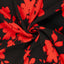 Mönstrad - Viskos - Satin - Blommor - Orange - 036
