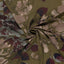 Mönstrad - Viskos - Crêpe - Blommor - Taupe - 054