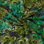 Burnout Jacquard - Tie Dye - Blommor - Grön - 025