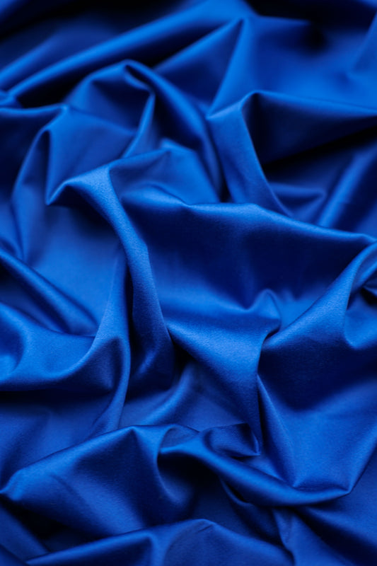 Bomullssatin - Stadig - Stretch - Royal Blue