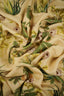 Deadstock - 270 cm bred - Lin - Blommor - Gul - DI64