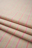 Deadstock - Shirt fabric - Cotton - Linen - Stripe - Pink, natural - DS210