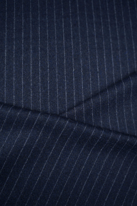 Deadstock - Kostymull - Kritstrecksrand - Blå, Vit - Vitale barberis canonico - DK58