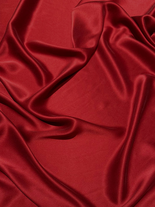 Sidensuede - Crepesatin - Red - 110 cm