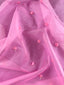 Vintage, Sidenorganza med Tygrosor - Rosa - Ros - VS25