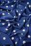Made by Gårda Textil - Siden - Crêpe de Chine - Light - Dotted cornflower - Blå