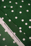 Made by Gårda Textil - Siden - Crêpe de Chine - Dotted Racing Green