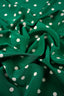 Made by Gårda Textil - Siden - Crêpe de Chine - Dotted Jade - Grön