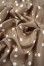 Made by Gårda Textil - Siden - Crêpe de Chine - Dotted Cream - Taupe