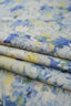 Patterned - Curtain fabric - Interior - Cotton/Linen - Floral oil painting - Blue