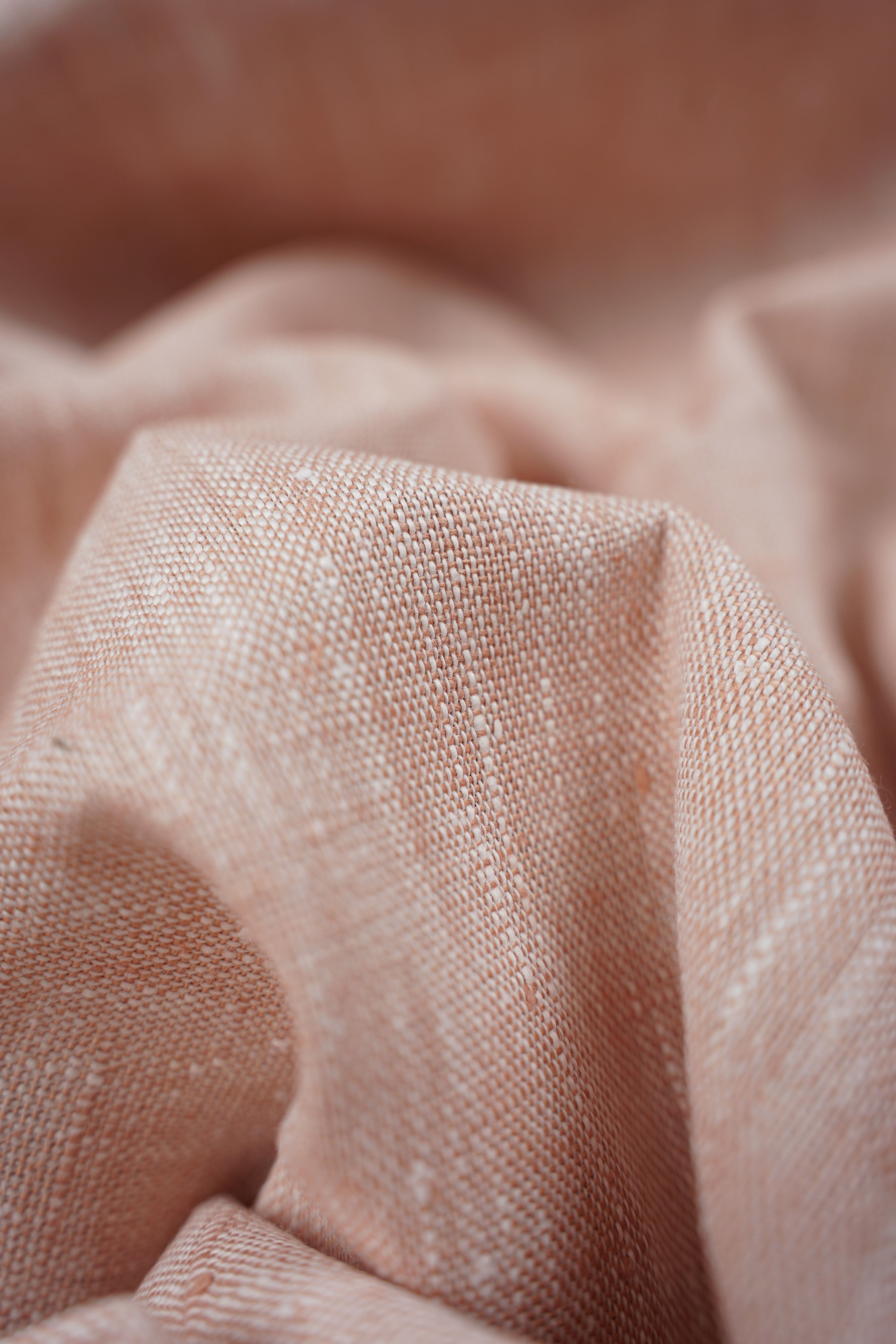 Linen fabric - texture - Old pink - Heathered - 19 – Gårda Textil