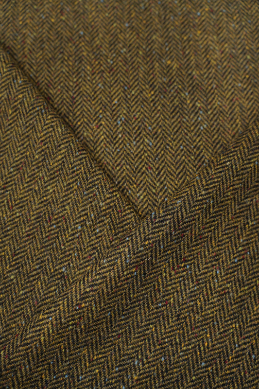 Irländsk Tweed - Ull - Fiskben - Spräcklig - Skogsgrön