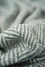 Blå tweed i fiskben TW48 – drapering närbild
