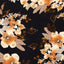 Boblete viskose blomster svart 